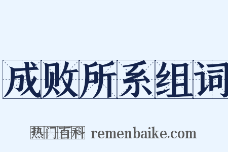 成败所系组词是什么意思的图片